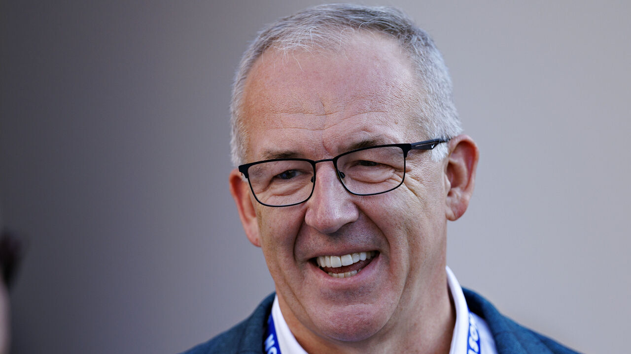 FAYETTEVILLE, ARKANSAS - OCTOBER 05: SEC Commissioner Greg Sankey on the sidelines before a game between the Tennessee Volunteers and the Arkansas Razorbacks at Donald W. Reynolds Razorback Stadium on October 05, 2024 in Fayetteville, Arkansas. The Razorbacks defeated the Volunteers 19-14.