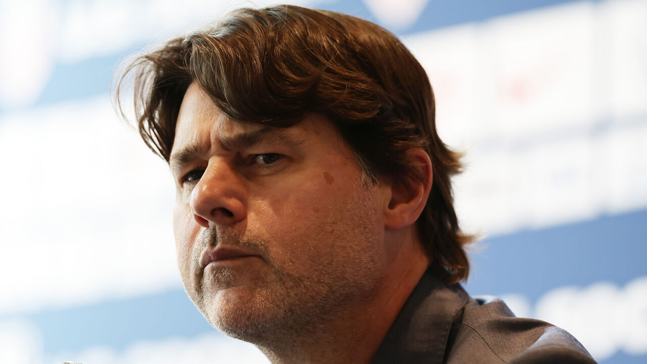 NEW YORK, NEW YORK - MAY 26: Mauricio Pochettino, Head Coach of United States, speaks to the media during the United States World Cup roster reveal on May 26, 2026 in New York City.