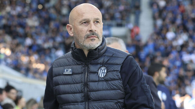 Vincenzo Italiano, Head Coach of Bologna FC, during the Atalanta BC vs Bologna FC match, part of the 37th Serie A Enilive 2025-26 game, at New Balance Arena in Bergamo, Italy, on May 17, 2026.