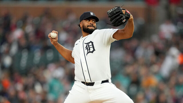 DETROIT, MI - MAY 20: Kenley Jansen #74 of the Detroit Tigers pitches during the game between the Cleveland Guardians and the Detroit Tigers at Comerica Park on Wednesday, May 20, 2026 in Detroit, Michigan.
