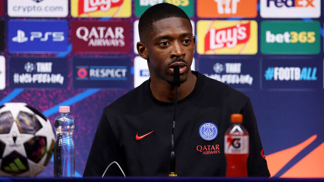 BUDAPEST, HUNGARY - MAY 29: Ousmane Dembele of Paris Saint-Germain talks to the media during the press conference one day ahead of the UEFA Champions League 2026 Final at Puskas Arena on May 29, 2026 in Budapest, Hungary.