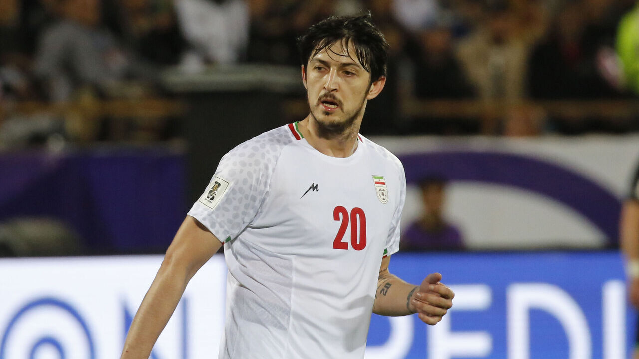 TEHRAN, IRAN - MARCH 20: Iran's Sardar Azmoun during the 2026 FIFA World Cup Asian qualifiers Group A match at Azadi Stadium in Tehran, Iran on March 20, 2025.