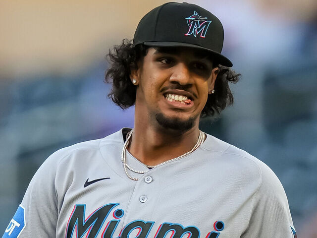 Marlins' Pérez strains muscle stretching in dugout, out 8 w…