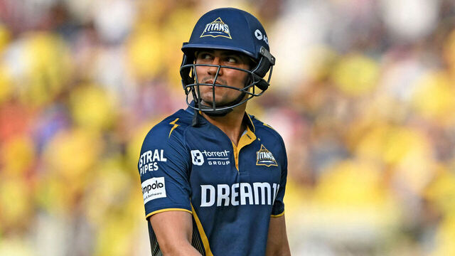 Gujarat Titans' captain Shubman Gill walks back to the pavilion after his dismissal during the Indian Premier League (IPL) Twenty20 cricket match between Gujarat Titans and Chennai Super Kings at the Narendra Modi Stadium in Ahmedabad on May 25, 2025.