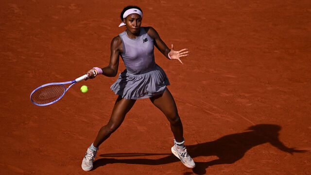 PARIS, FRANCE - MAY 30: Coco Gauff of the United States in action against Anastasia Potapova of Austria during the Women's Singles third round match on Day Seven of the 2026 French Open at Roland Garros on May 30, 2026 in Paris, France.