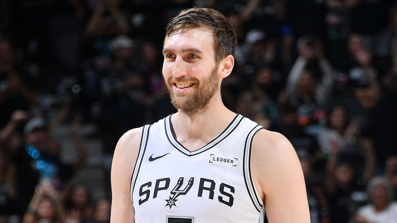 SAN ANTONIO, TX - MAY 6: Luke Kornet #7 of the San Antonio Spurs smiles during the game against the Minnesota Timberwolves during Round Two Game Two of the 2026 NBA Playoffs on May 6, 2026 at the Frost Bank Center in San Antonio, Texas. Mandatory Copyright Notice: Copyright 2026 NBAE (Photos by Michael Gonzales/NBAE via Getty Images)
