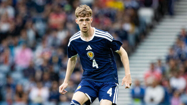 GLASGOW, SCOTLAND - MAY 30: Scotland's Tyler Fletcher in action during an International Friendly match between Scotland and Curacao at Barclays Hampden, on May 30, 2026, in Glasgow, Scotland.