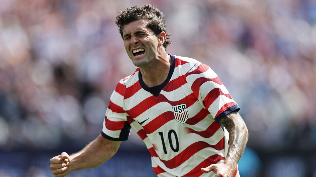 CHARLOTTE, NORTH CAROLINA - MAY 31: Christian Pulisic of United States celebrates after scoring his team's second goal during the international friendly match between United States and Senegal at Bank of America Stadium on May 31, 2026 in Charlotte, North Carolina.