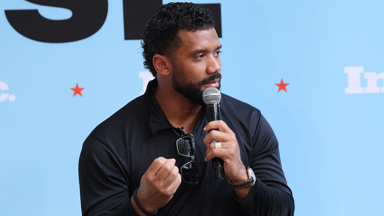 AUSTIN, TEXAS - MARCH 14: Russell Wilson speaks during Inc. Founders House Presents "Rebooting The Internet And Redefining Impact With Alexis Ohanian And Russell Wilson" Moderated By Mike Hofman, Editor In Chief, Inc. at Foxy's Proper Pub on March 14, 2026 in Austin, Texas.