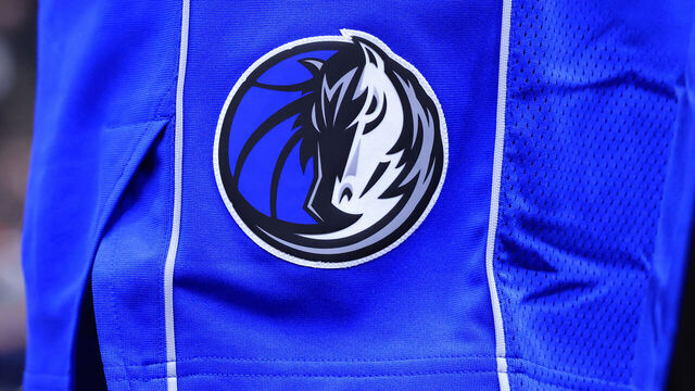 CHICAGO, ILLINOIS - MARCH 29: The Dallas Mavericks logo is seen on the shorts of Anthony Davis #3 of the Dallas Mavericks prior to the game against Chicago Bulls at the United Center on March 29, 2025 in Chicago, Illinois.