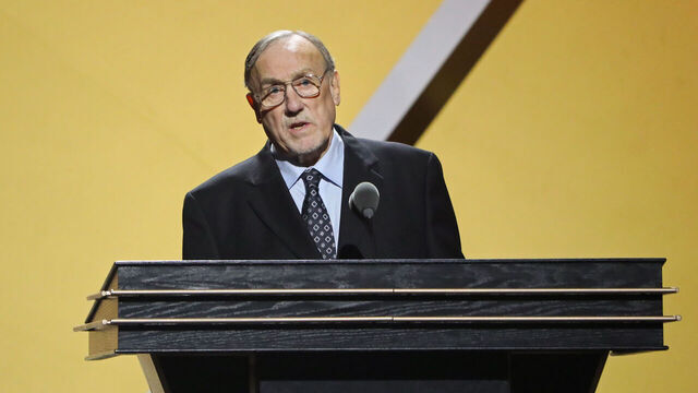 SPRINGFIELD, MA - SEPTEMBER 11: Rick Adelman speaks to the audience during the 2021 Basketball Hall of Fame Enshrinement Ceremony on September 11, 2021 at MassMutual in Springfield, Massachusetts. NOTE TO USER: User expressly acknowledges and agrees that, by downloading and/or using this photograph, user is consenting to the terms and conditions of the Getty Images License Agreement. Mandatory Copyright Notice: Copyright 2021 NBAE