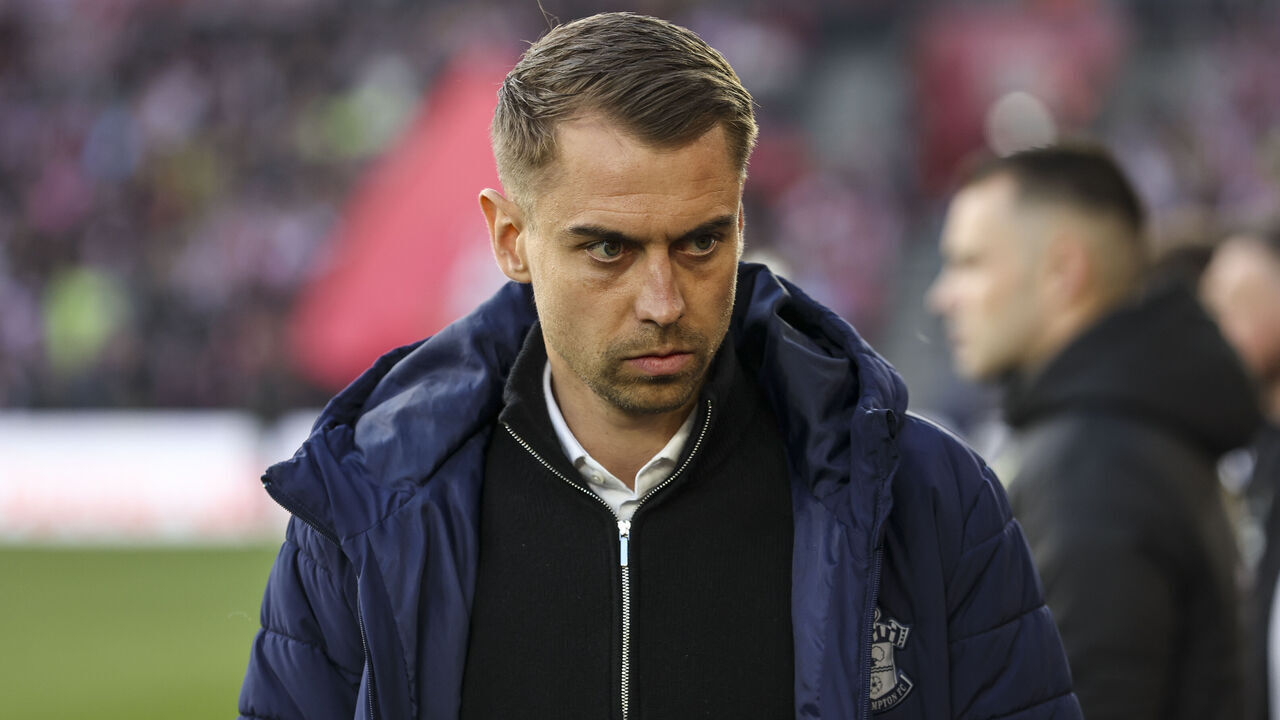 SOUTHAMPTON, ENGLAND - MAY 12: Head Coach Tonda Eckert of Southampton during the Sky Bet Championship Play Off Semi Final Second Leg match between Southampton and Middlesbrough at St Mary's Stadium on May 12, 2026 in Southampton, England.