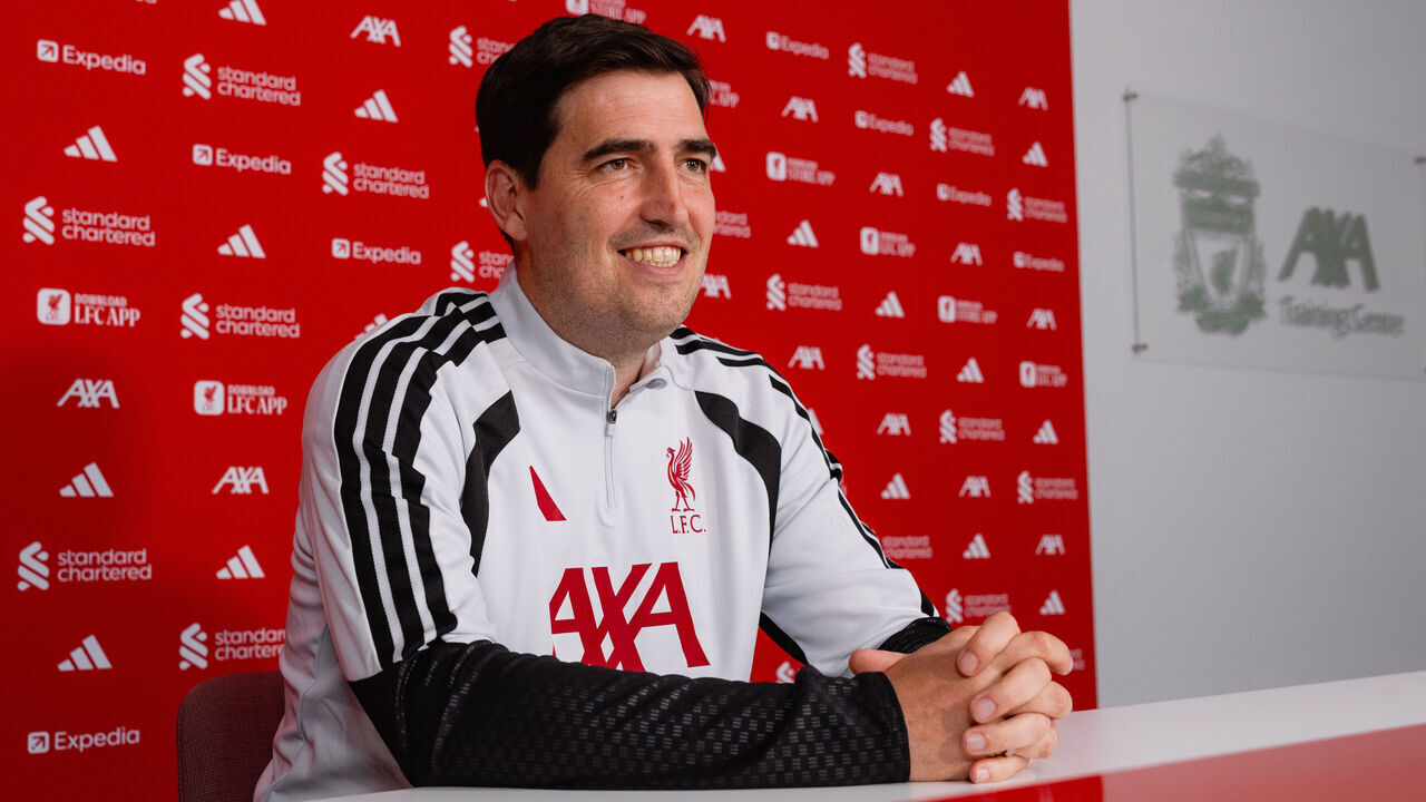 LIVERPOOL, ENGLAND - JUNE 04: (THE SUN OUT, THE SUN ON SUNDAY OUT) Andoni Iraola new manager of Liverpool Football Club at Axa training centre on June 04, 2026 in Liverpool, England.