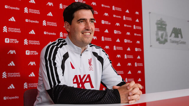 LIVERPOOL, ENGLAND - JUNE 04: (THE SUN OUT, THE SUN ON SUNDAY OUT) Andoni Iraola new manager of Liverpool Football Club at Axa training centre on June 04, 2026 in Liverpool, England.