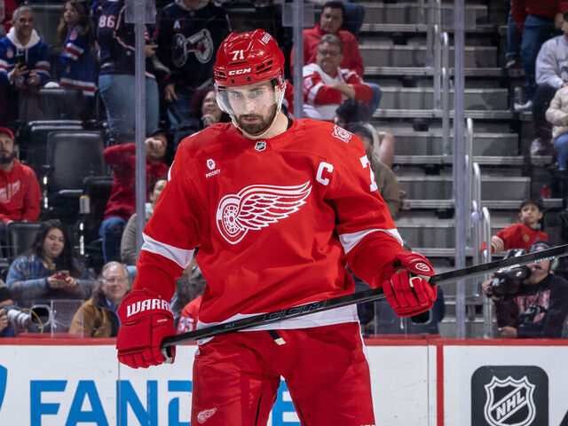Larkin during NHL action