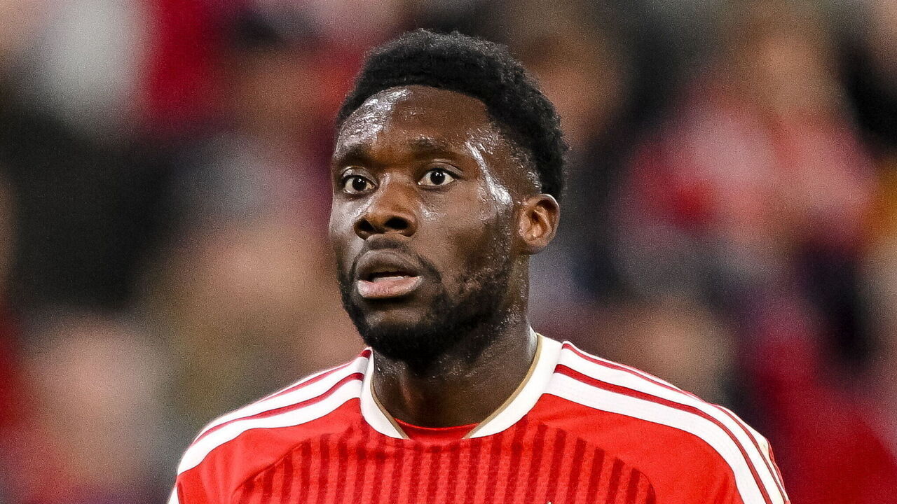 Munich, Germany - May 6: Alphonso Davies of FC Bayern Muenchen looks on during the UEFA Champions League 2025/26 Semi Final Second Leg match between FC Bayern München and Paris Saint-Germain at Football Arena Munich on May 6, 2026 in Munich, Germany.