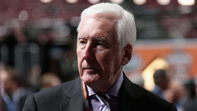 PHILADELPHIA, PA - JUNE 27: Cliff Fletcher, Senior Advisor to the Toronto Maple Leafs, looks on prior to the start of the first round of the 2014 NHL Draft at the Wells Fargo Center on June 27, 2014 in Philadelphia, Pennsylvania.