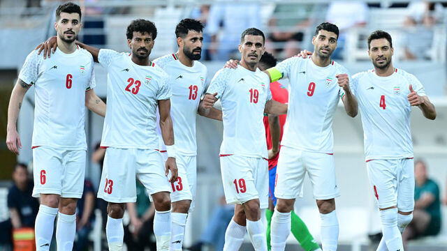 ANTALYA, TURKIYE - MAY 29: Players of Iran National Football Team celebrate after their teammate Mehdi Taremi (9) scored a goal during a friendly football match against Gambia at Titanic Mardan Palace Sports Complex in Antalya, Turkiye on May 29, 2026.