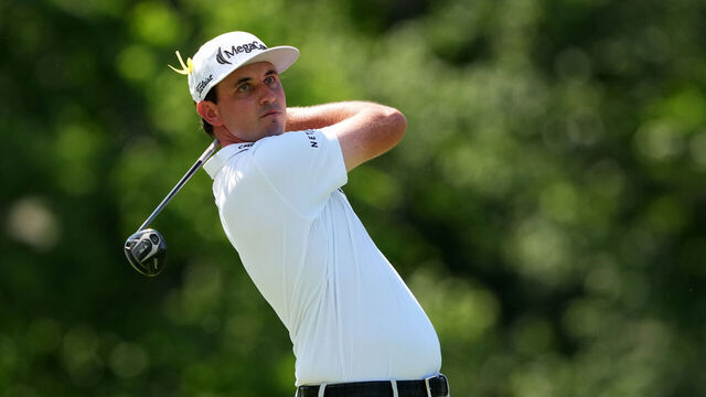 DUBLIN, OHIO - JUNE 05: J.T. Poston of the United States plays his shot from the 18th tee during the second round of the the Memorial Tournament presented by Workday 2026 at Muirfield Village Golf Club on June 05, 2026 in Dublin, Ohio.