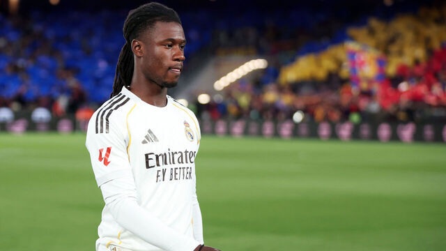 BARCELONA, SPAIN - MAY 10: Eduardo Camavinga of Real Madrid during the LaLiga EA Sports match between FC Barcelona v Real Madrid at the Camp Nou on May 10, 2026 in Barcelona Spain