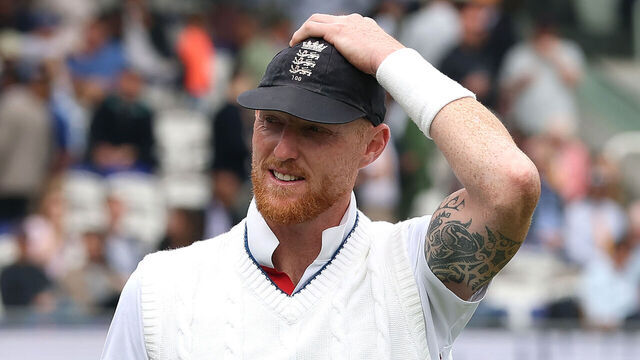 LONDON, ENGLAND - JUNE 07: Ben Stokes, the England captain, looks on after their victory during day four of the 1st Rothesay test match between England and New Zealand at Lord's Cricket Ground on June 07, 2026 in London, England.