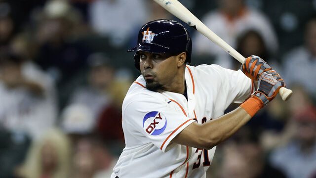 HOUSTON, TEXAS - JUNE 06: LaMonte Wade Jr. #31 of the Houston Astros bats against the Athletics during the third inning at Daikin Park on June 06, 2026 in Houston, Texas.