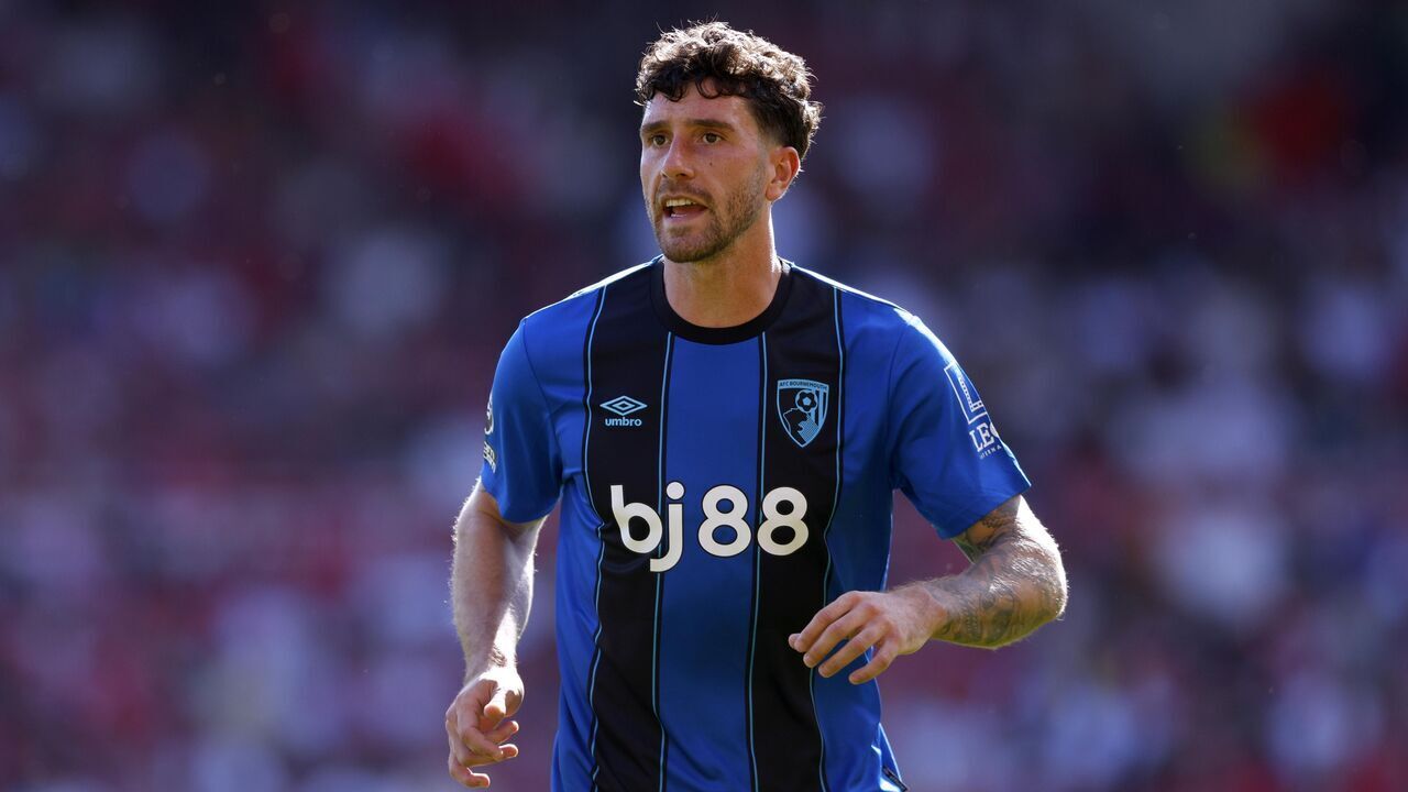 NOTTINGHAM, ENGLAND - MAY 24: Marcos Senesi of Bournemouth looks on during the Premier League match between Nottingham Forest and Bournemouth at City Ground on May 24, 2026 in Nottingham, England.