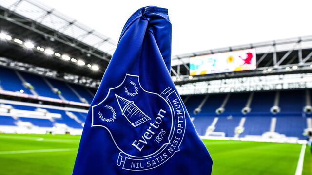 LIVERPOOL, ENGLAND - MARCH 31: The Everton FC Corner Flag during an International Friendly match between Cote d'Ivoire and Scotland at the Hill Dickinson Stadium, on March 31, 2026, in Liverpool, England.
