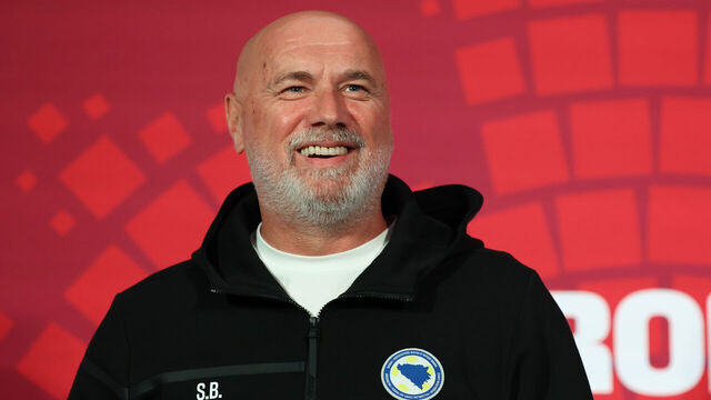 TORONTO, ONTARIO - JUNE 11: Sergej Barbarez, Head Coach of Bosnia and Herzegovina, attends the press conference of Bosnia and Herzegovina one day ahead of the FIFA World Cup 2026 Group B match between Canada and Bosnia and Herzegovina at Toronto Stadium on June 11, 2026 in Toronto, Ontario.