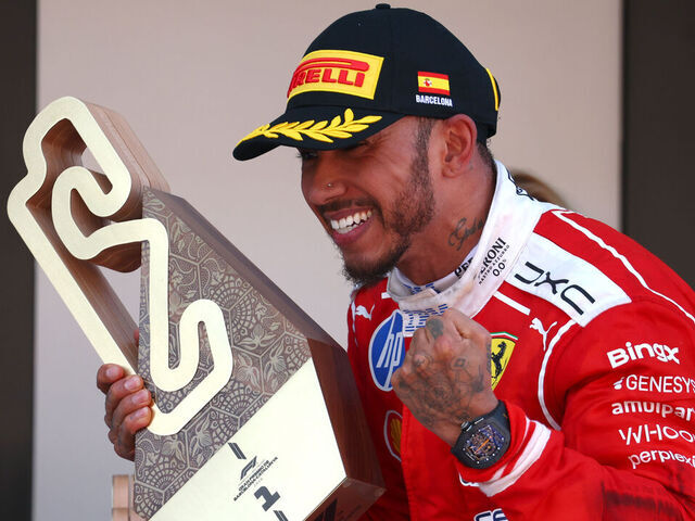 Hamilton gets 1st GP win as Ferrari driver in Barcelona | theScore