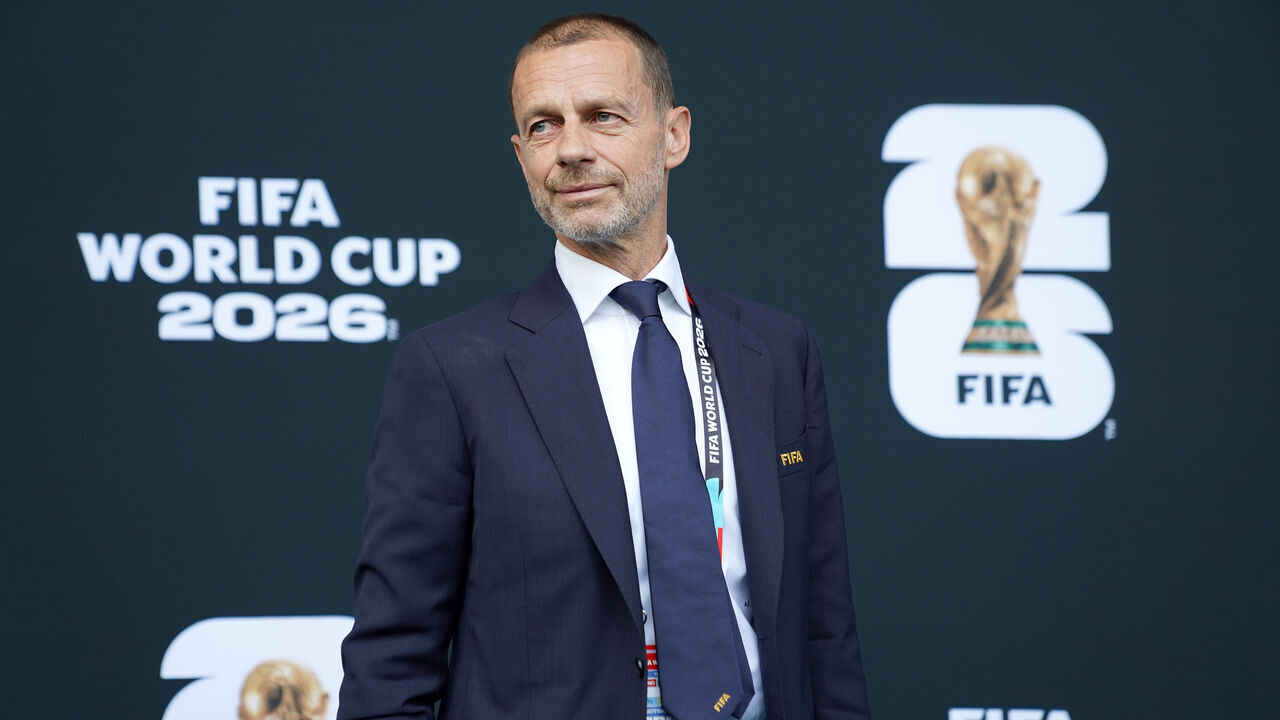 MEXICO CITY, MEXICO - JUNE 11: UEFA President Aleksander Ceferin arrives before the FIFA World Cup 2026 Group A match between Mexico and South Africa at Mexico City Stadium on June 11, 2026 in Mexico City, Mexico.