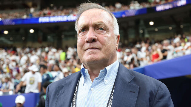 HOUSTON, TEXAS - JUNE 14: Dick Advocaat, Head Coach of Curacao, looks on during the FIFA World Cup 2026 Group E match between Germany and Curacao at Houston Stadium on June 14, 2026 in Houston, Texas.