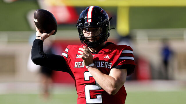 LUBBOCK, TEXAS - APRIL 17: Brendan Sorsby #2 of the Texas Tech Red Raiders passes during the Texas Tech Spring Game at Jones AT&T Stadium on April 17, 2026 in Lubbock, Texas.