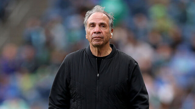 SEATTLE, WASHINGTON - MAY 13: Head coach Bruce Arena of the San Jose Earthquakes looks on during the first half against the Seattle Sounders FC at Lumen Field on May 13, 2026 in Seattle, Washington.
