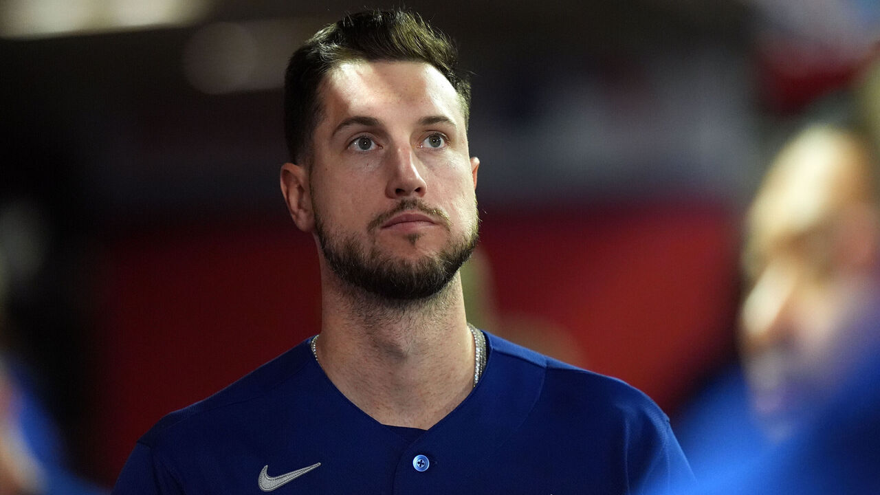 ANAHEIM, CALIFORNIA - MAY 15: Kyle Tucker #23 of the Los Angeles Dodgers during a game against the Los Angeles Angels at Angel Stadium of Anaheim on May 15, 2026 in Anaheim, California.