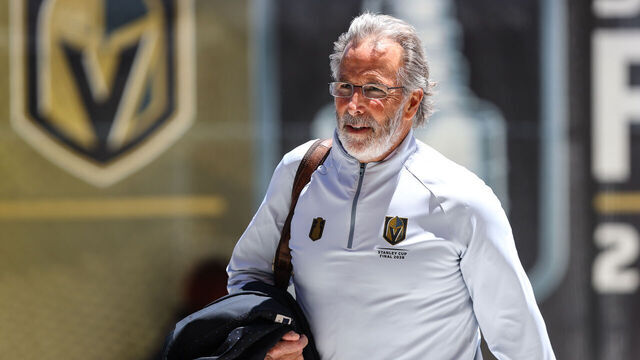 LAS VEGAS, NV - JUNE 14: John Tortorella of the Vegas Golden Knights arrives before the start of game six of the 2026 Stanley Cup Final between the Vegas Golden Knights and the Carolina Hurricanes on June 14, 2026, at T-Mobile Arena in Las Vegas, NV.