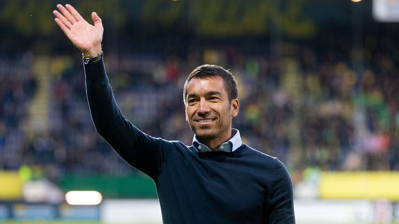 coach Giovanni van Bronckhorst of Feyenoord during the Dutch Eredivisie match between Fortuna Sittard and Feyenoord Rotterdam at the Fortuna Sittard Stadium on May 15, 2019 in Sittard, The Netherlands