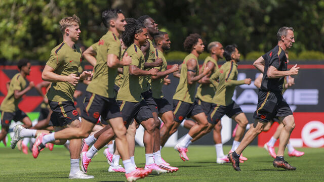 VANCOUVER, BRITISH COLUMBIA - JUNE 17: Players of Canada during a training session one day ahead of the FIFA World Cup 2026 Group B match between Canada and Qatar at National Soccer Development Centre on June 17, 2026 in Vancouver, British Columbia.