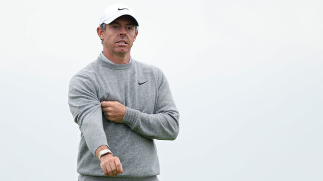 SOUTHAMPTON, NEW YORK - JUNE 18: Rory McIlroy of Northern Ireland looks on from the 15th green during the first round of the 126th U.S. OPEN at Shinnecock Hills Golf Club on June 18, 2026 in Southampton, New York.