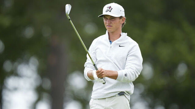 SOUTHAMPTON, NEW YORK - JUNE 18: Miles Russell on the seventh tee during the first round of 126th U.S. Open Championship at Shinnecock Hills Golf Club on June 18, 2026 in Southampton, New York.