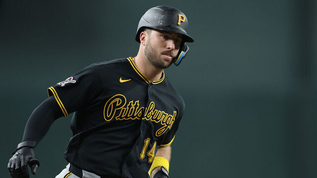 PHOENIX, ARIZONA - MAY 07: Joey Bart #14 of the Pittsburgh Pirates rounds the bases after hitting a solo home run against the Arizona Diamondbacks during the sixth inning of the MLB game at Chase Field on May 07, 2026 in Phoenix, Arizona.