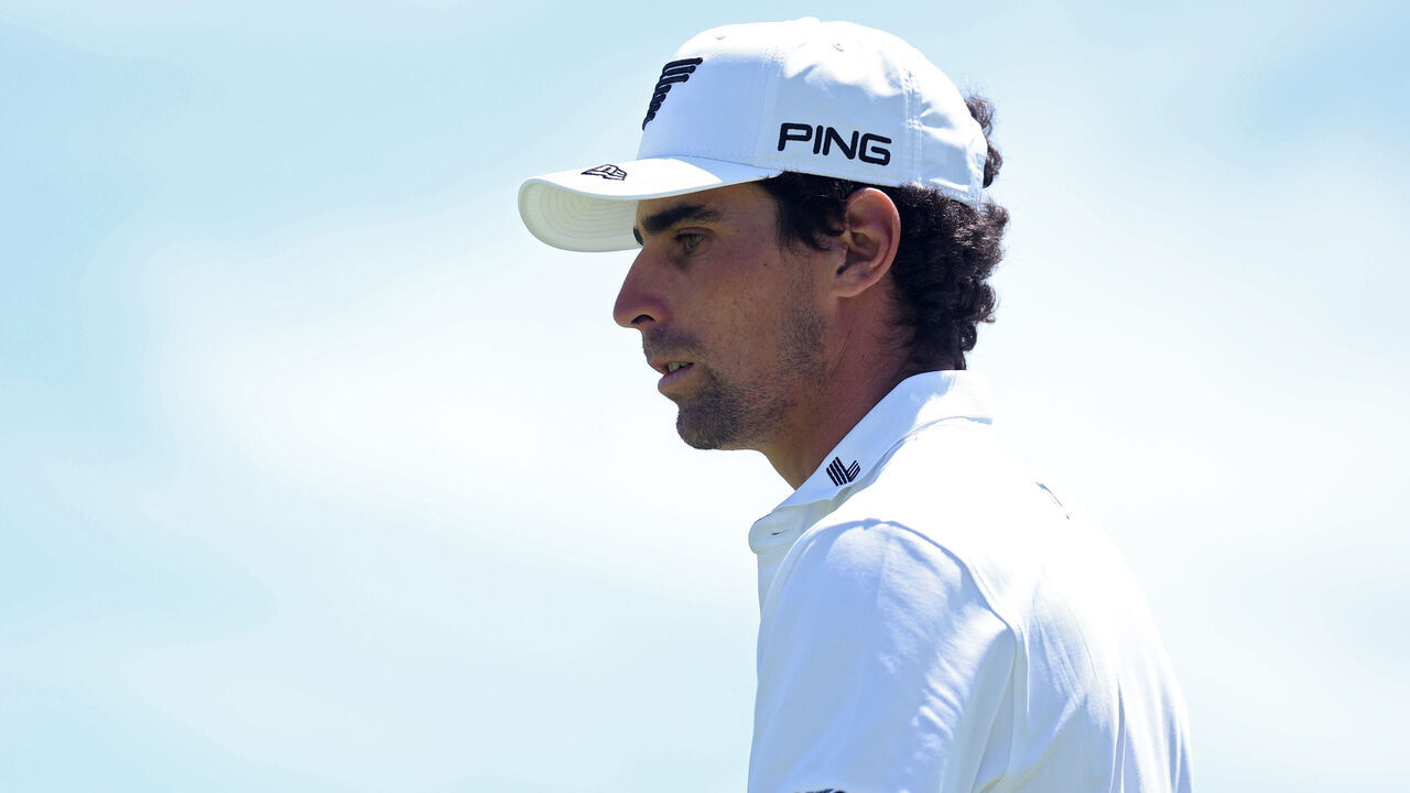 SOUTHAMPTON, NEW YORK - JUNE 17: Joaquin Niemann of Chile looks on on the 11th green during a practice round prior to the 126th U.S. OPEN at Shinnecock Hills Golf Club on June 17, 2026 in Southampton, New York.
