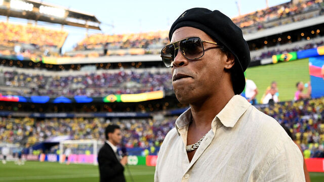 PHILADELPHIA, PENNSYLVANIA - JUNE 19: Ronaldinho attends the FIFA World Cup 2026 Group C match between Brazil and Haiti at Philadelphia Stadium on June 19, 2026 in Philadelphia, Pennsylvania.
