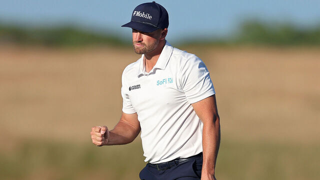 SOUTHAMPTON, NEW YORK - JUNE 20: Wyndham Clark of the United States reacts after making a par on the 13th hole during the third round of the 126th U.S. OPEN at Shinnecock Hills Golf Club on June 20, 2026 in Southampton, New York.