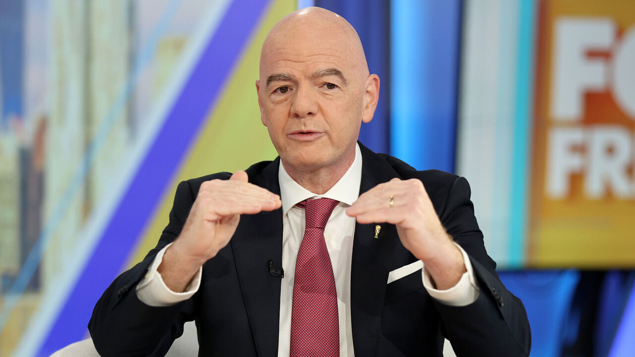 NEW YORK, NEW YORK - JUNE 23: FIFA President Gianni Infantino visits "Fox & Friends" at Fox News Channel Studios on June 23, 2026 in New York City.