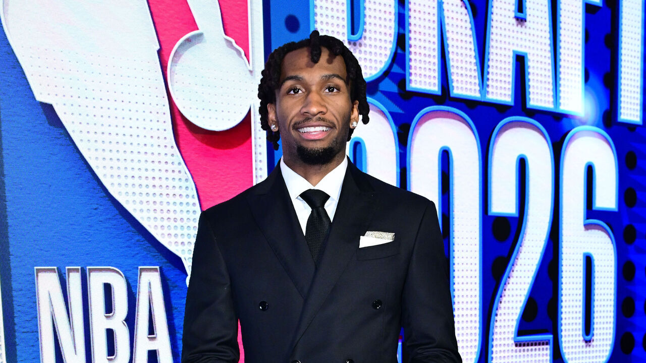 BROOKLYN, NY - JUNE 23: Darryn Peterson poses for a photo during the 2026 NBA Draft - Round One on June 23 , 2026 at Barclays Center in Brooklyn, New York. Mandatory Copyright Notice: Copyright 2026 NBAE