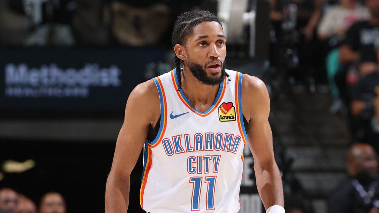 SAN ANTONIO, TX - MAY 28: Isaiah Joe #11 of the Oklahoma City Thunder looks on during the game against the San Antonio Spurs during Game Six of the NBA Western Conference Finals on May 28, 2026 at the Frost Bank Center in San Antonio, Texas. Mandatory Copyright Notice: Copyright 2026 NBAE (Photos by Joe Murphy/NBAE via Getty Images)