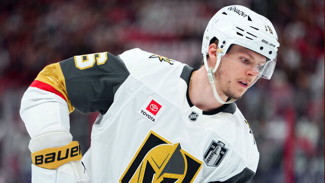 RALEIGH, NORTH CAROLINA - JUNE 04: Pavel Dorofeyev #16 of the Vegas Golden Knights warms up before to Game Two of the 2026 Stanley Cup Final against the Carolina Hurricanes at Lenovo Center on June 04, 2026 in Raleigh, North Carolina.