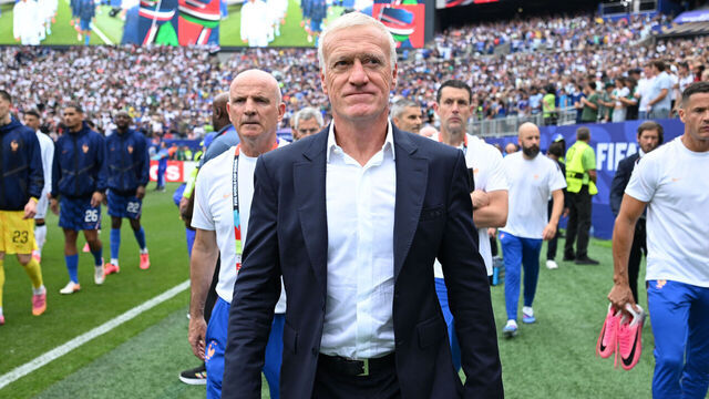 PHILADELPHIA, PENNSYLVANIA - JUNE 22: Didier Deschamps, Head Coach of France, looks on before the FIFA World Cup 2026 Group I match between France and Iraq at Philadelphia Stadium on June 22, 2026 in Philadelphia, Pennsylvania.