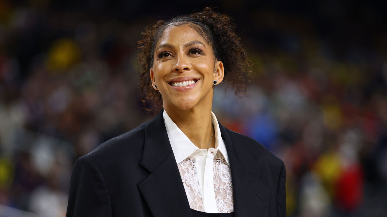 INDIANAPOLIS, INDIANA - APRIL 04: Candace Parker is recognized as a Naismith Hall of Fame Inductee before the Final Four of the 2026 NCAA Men's Basketball Tournament at Lucas Oil Stadium on April 04, 2026 in Indianapolis, Indiana.